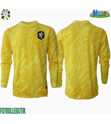 Nederländerna Målvakt Bortatröja EM 2024 Långärmad